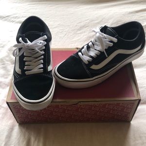 Vans Classic Black and White Canvas Sneakers